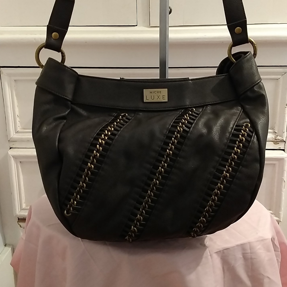Miche Luxe dark brown bag (complete)